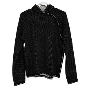 Vintage Ungaro Elegant Black and White Polka Dot Sweater